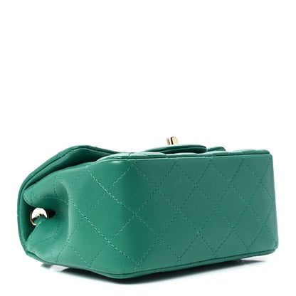 Chanel Lambskin Quilted Mini Square Flap Green 3 of 11