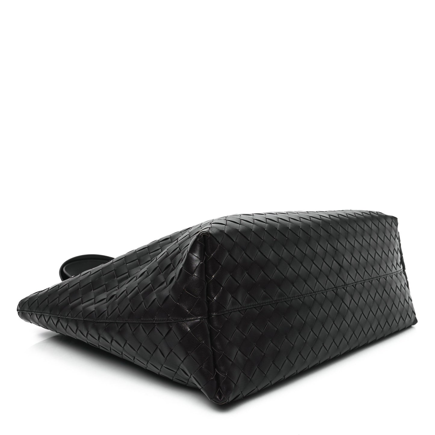Calfskin Intrecciato Large Zipped Tote Fondant
