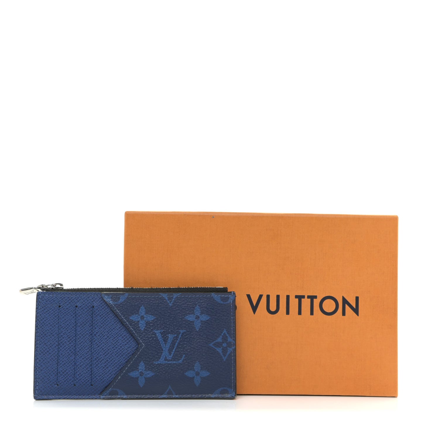 Monogram Taiga Coin Card Holder Cobalt