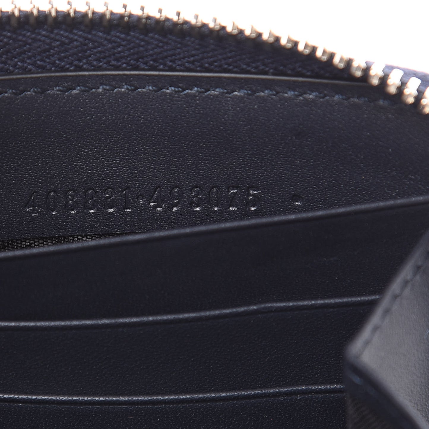 GG Supreme Monogram Web Zip Around Wallet Beige Blue
