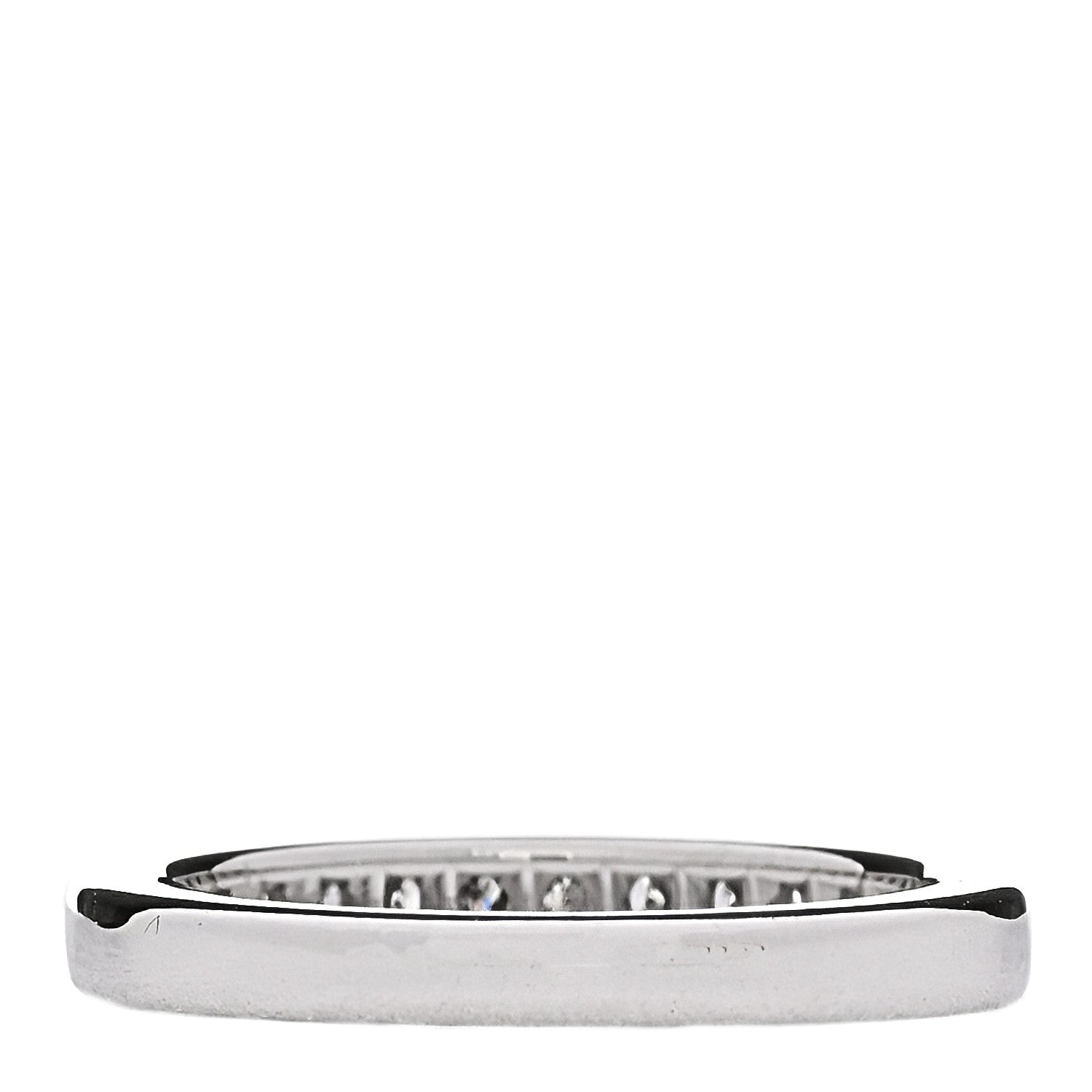Tiffany Platinum Diamond 2.5mm Half Circle Wedding Band Ring 48 4.5 3 of 5