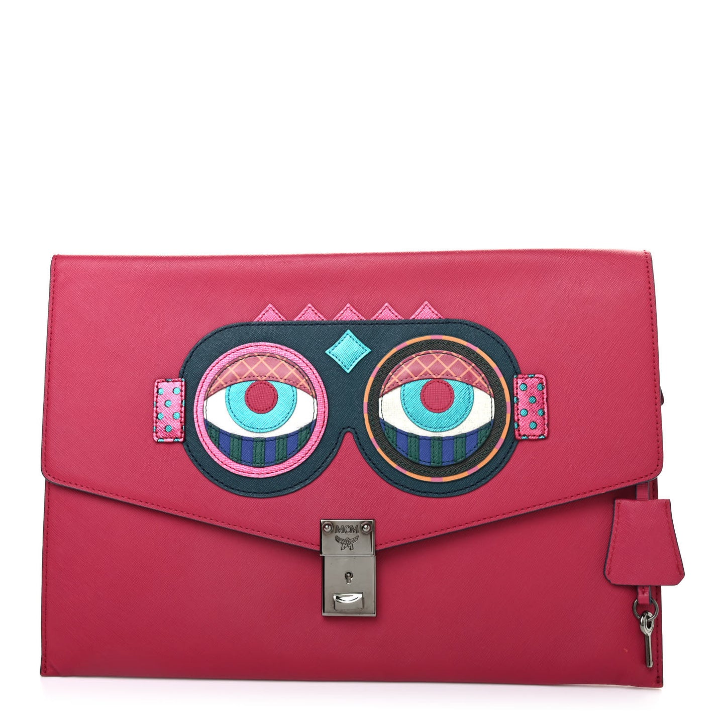 Saffiano Craig And Karl Clutch Pink