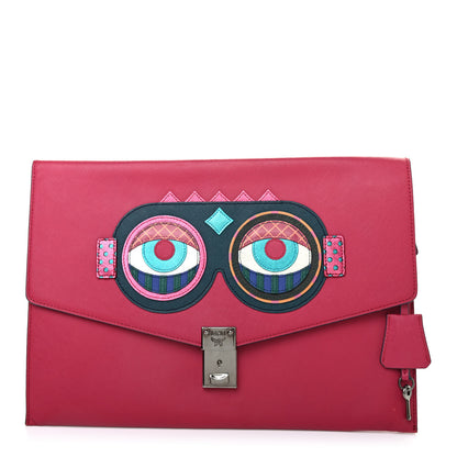 MCM Saffiano Craig And Karl Clutch Pink 1 of 15