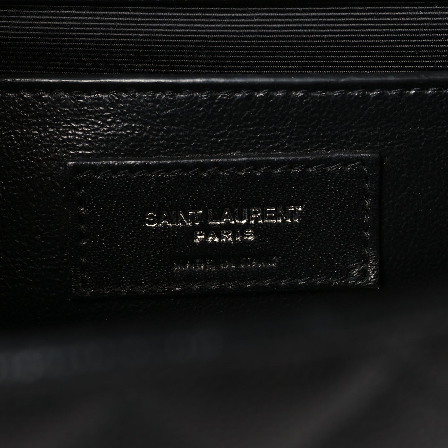 Grain De Poudre Textured Mixed Matelasse Triquilt Medium Monogram Satchel Black