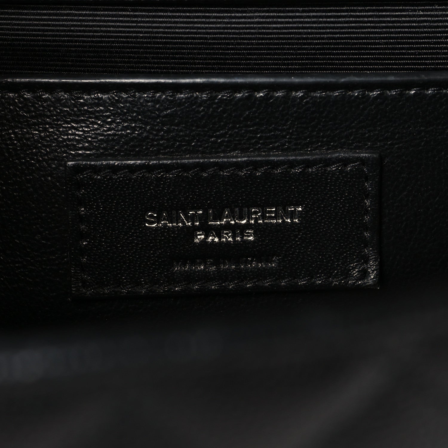 Saint Laurent Grain De Poudre Textured Mixed Matelasse Triquilt Medium Monogram Satchel Black 6 of 10