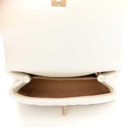 Chanel Iridescent Caviar Quilted Extra Mini Coco Handle Flap White 5 of 10