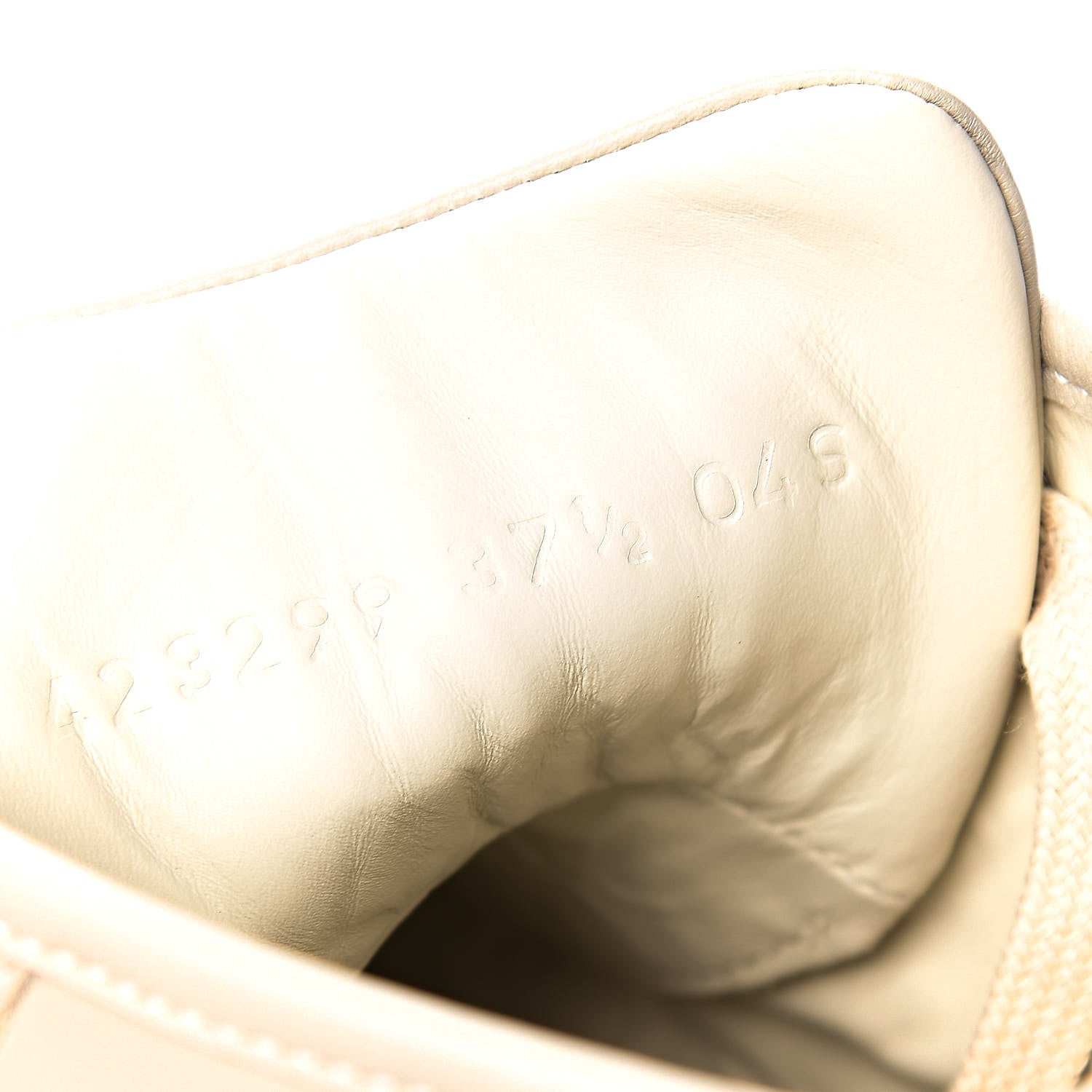 Gucci Calfskin Womens High Top Sneakers 37.5 Mystic White 8 of 9