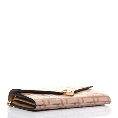 Fendi Vitello Termolagoon F is Fendi FF 1974 Embossed Continental Envelope Wallet On Chain Miele Scuro 4 of 16