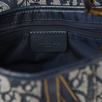 Christian Dior Monogram Saddle Bag Blue 5 of 9