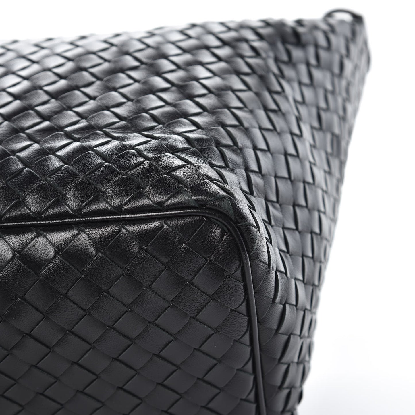 Nappa Intrecciato Shoulder Bag Black