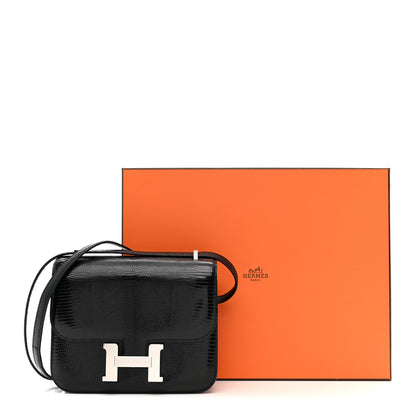 Hermes Lizard Constance 18 Black 12 of 12