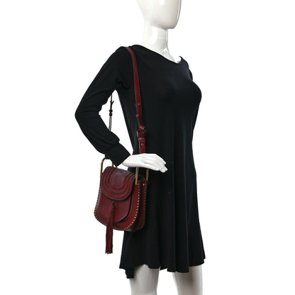 Chloe Calfskin Braided Small Hudson Shoulder Bag Sienna Red 2 of 15