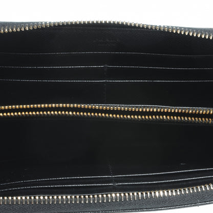 Prada Saffiano Zip Around Wallet Nero Black 6 of 10