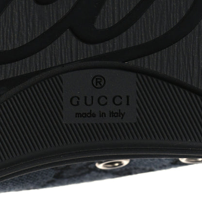 Gucci GG Monogram Calfskin Womens Low Top Sneakers 40.5 Piombo Black 6 of 9