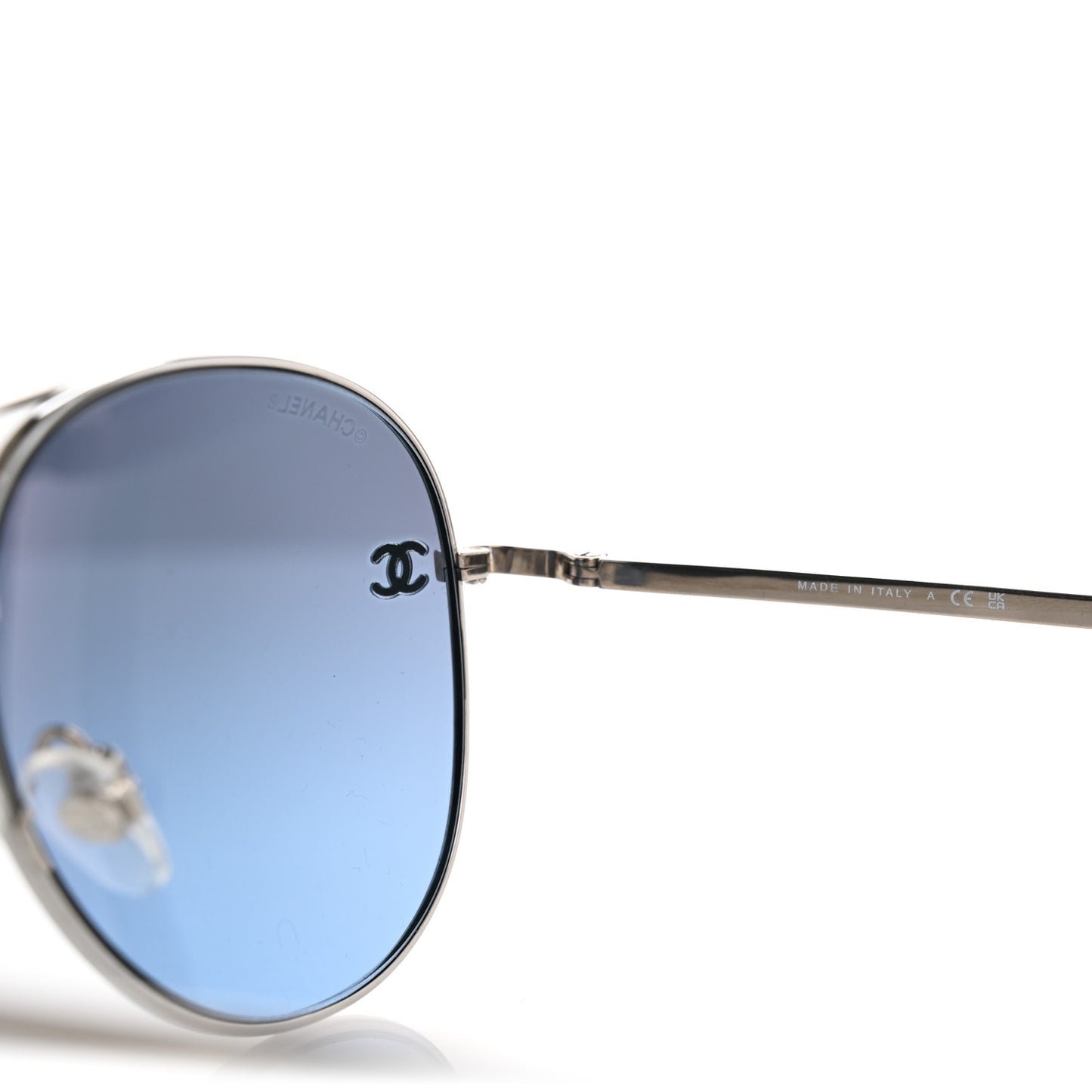 Metal Pilot Aviator CC Sunglasses 4189-T-Q Silver