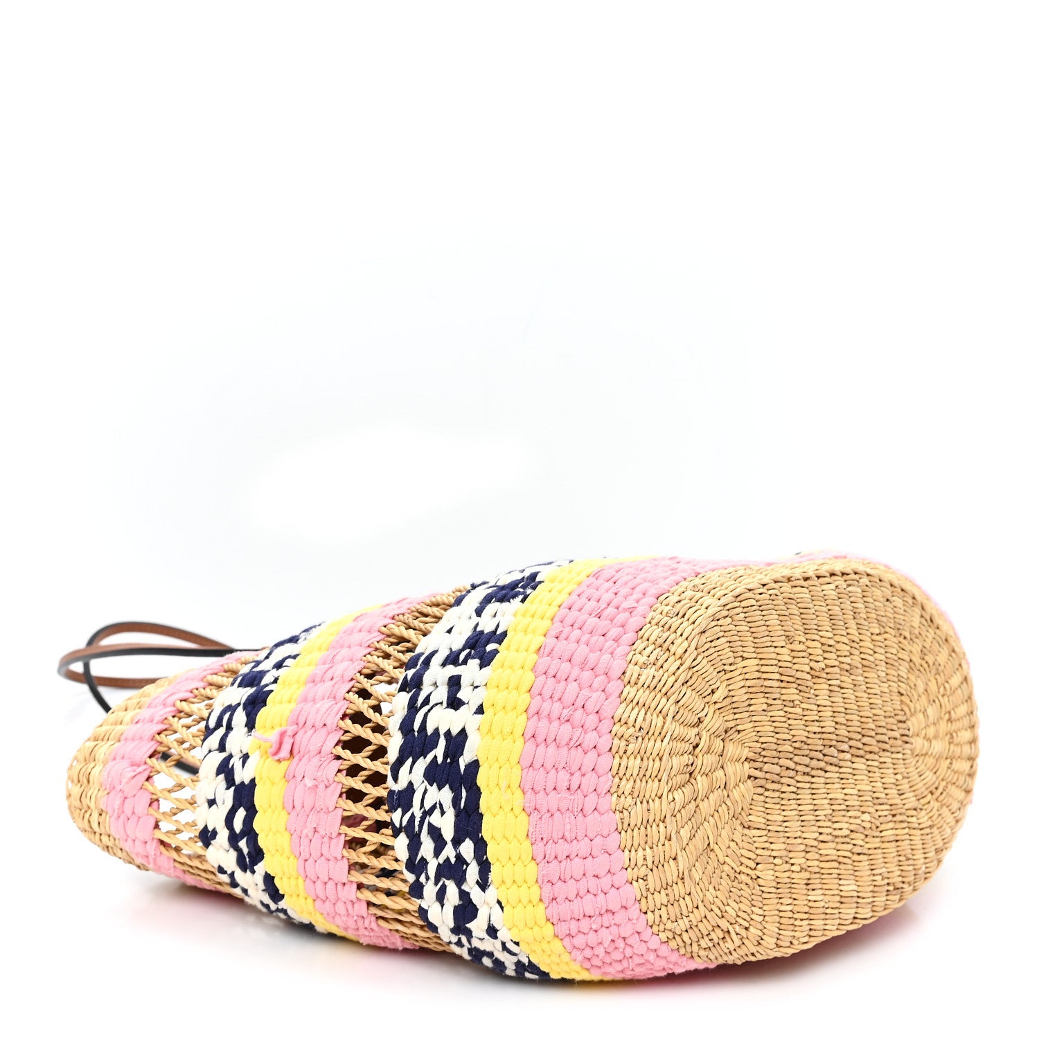 Loewe Raffia Anagram Paulas Ibiza Small Basket Tote Bag Natural Pink Tulip 4 of 10