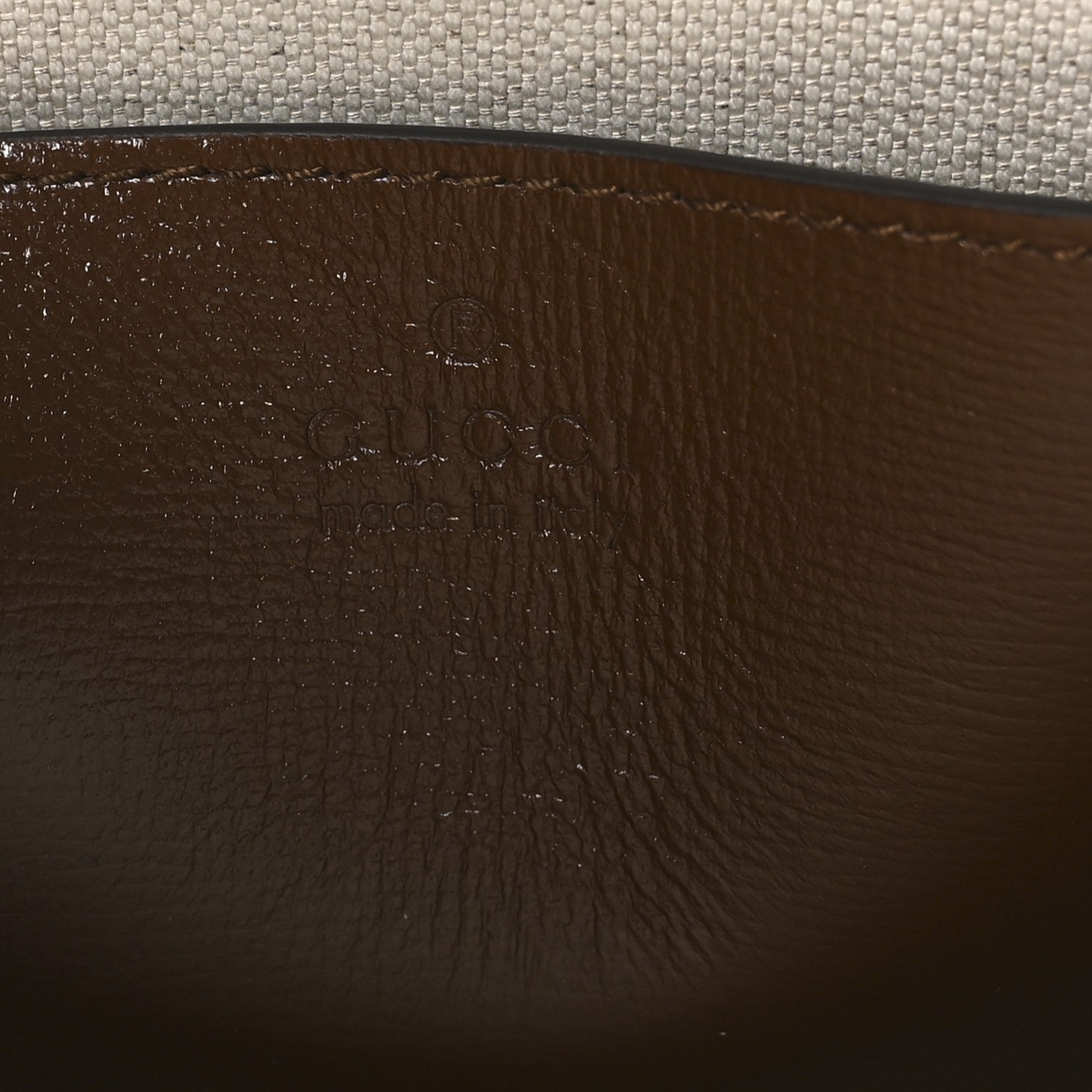 Gucci GG Supreme Monogram Azalea Calfskin Retro Interlocking G Flat Messenger Bag Beige Ebony Brown Sugar 6 of 10