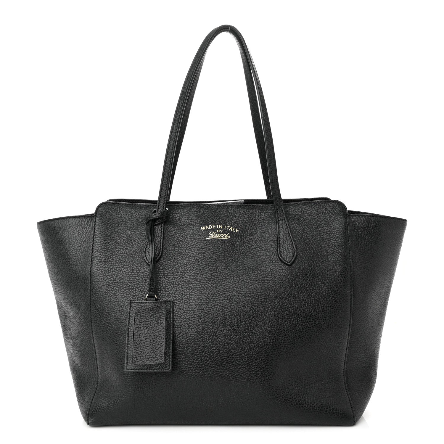 Gucci Pebbled Calfskin Medium Swing Tote Black 1 of 13