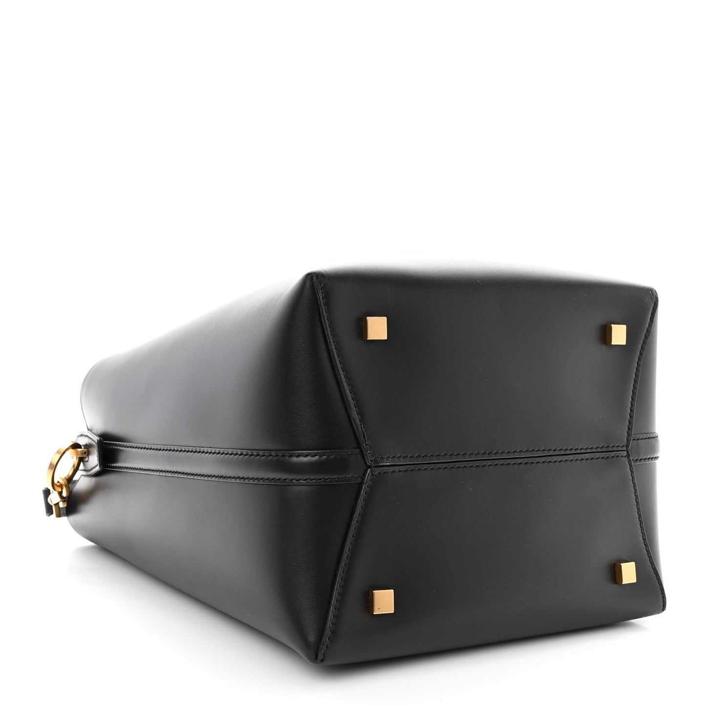 Shiny Calfskin Le 37 Bucket Bag Black