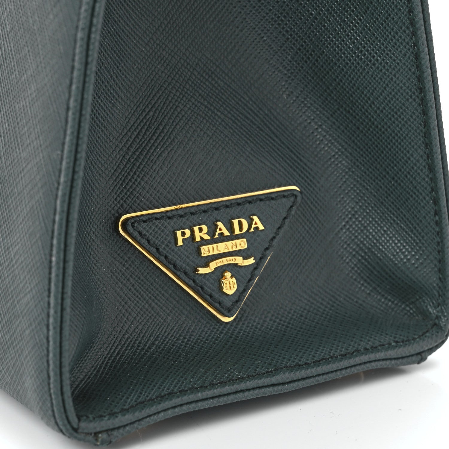 Prada Saffiano Lux Framed Bag Smeraldo 6 of 11