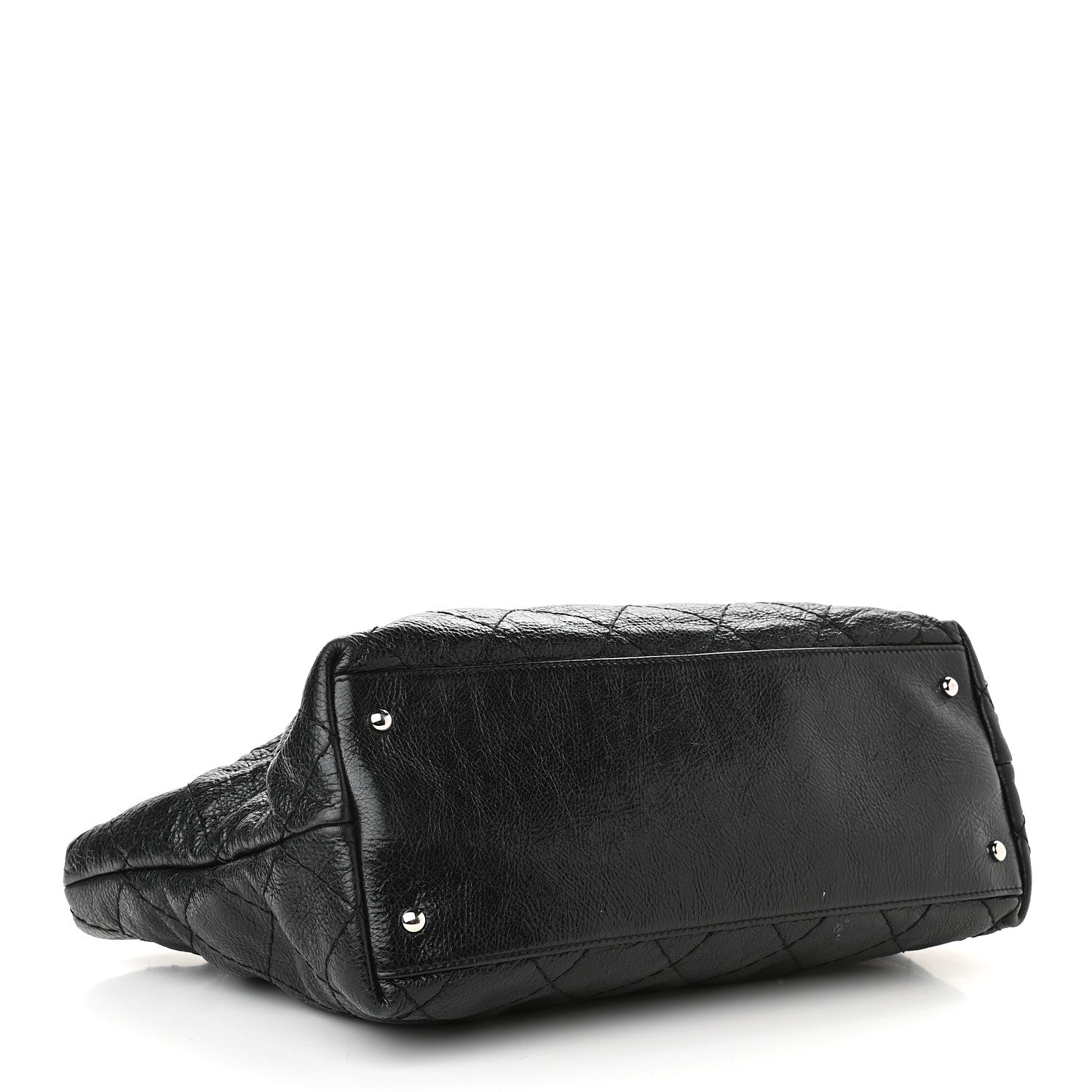 Chanel Glazed Calfskin Large On The Road Tote Black 4 of 10
