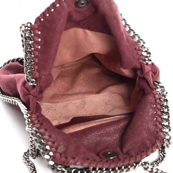 Shaggy Deer Mini Falabella Fold Over Tote Plum