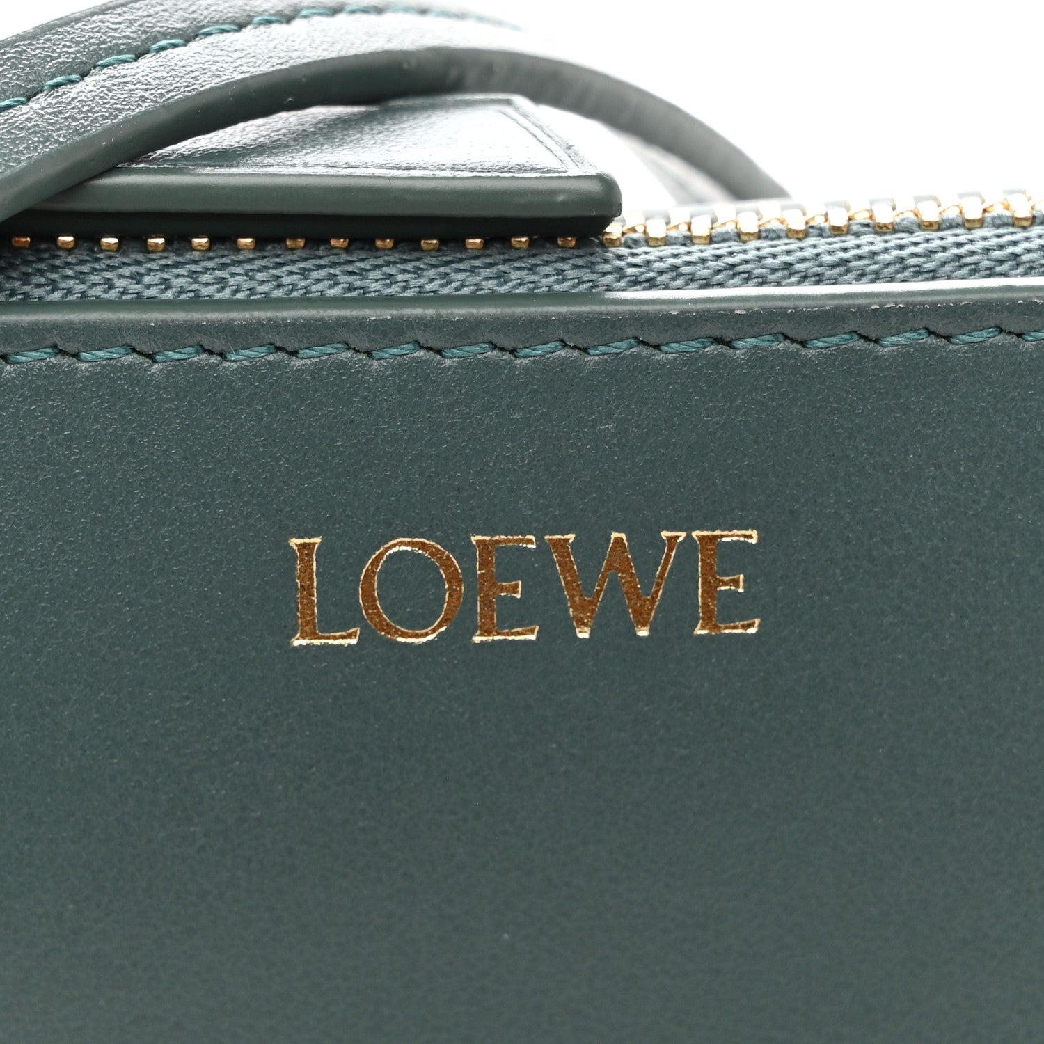 Loewe Shiny Calfskin Puzzle Fold Pouch Vetiver 6 of 14