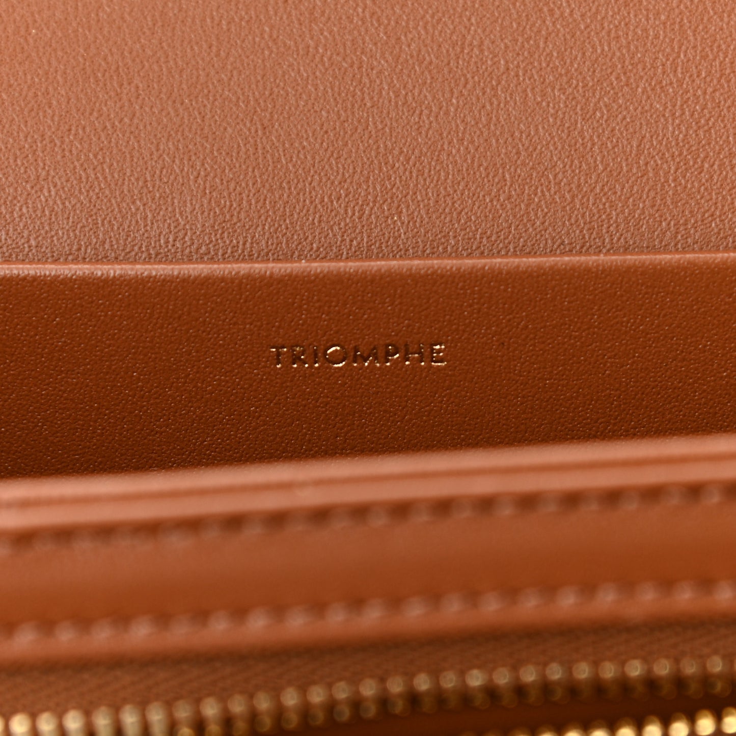 Triomphe Canvas Calfskin Medium Triomphe Bag Tan