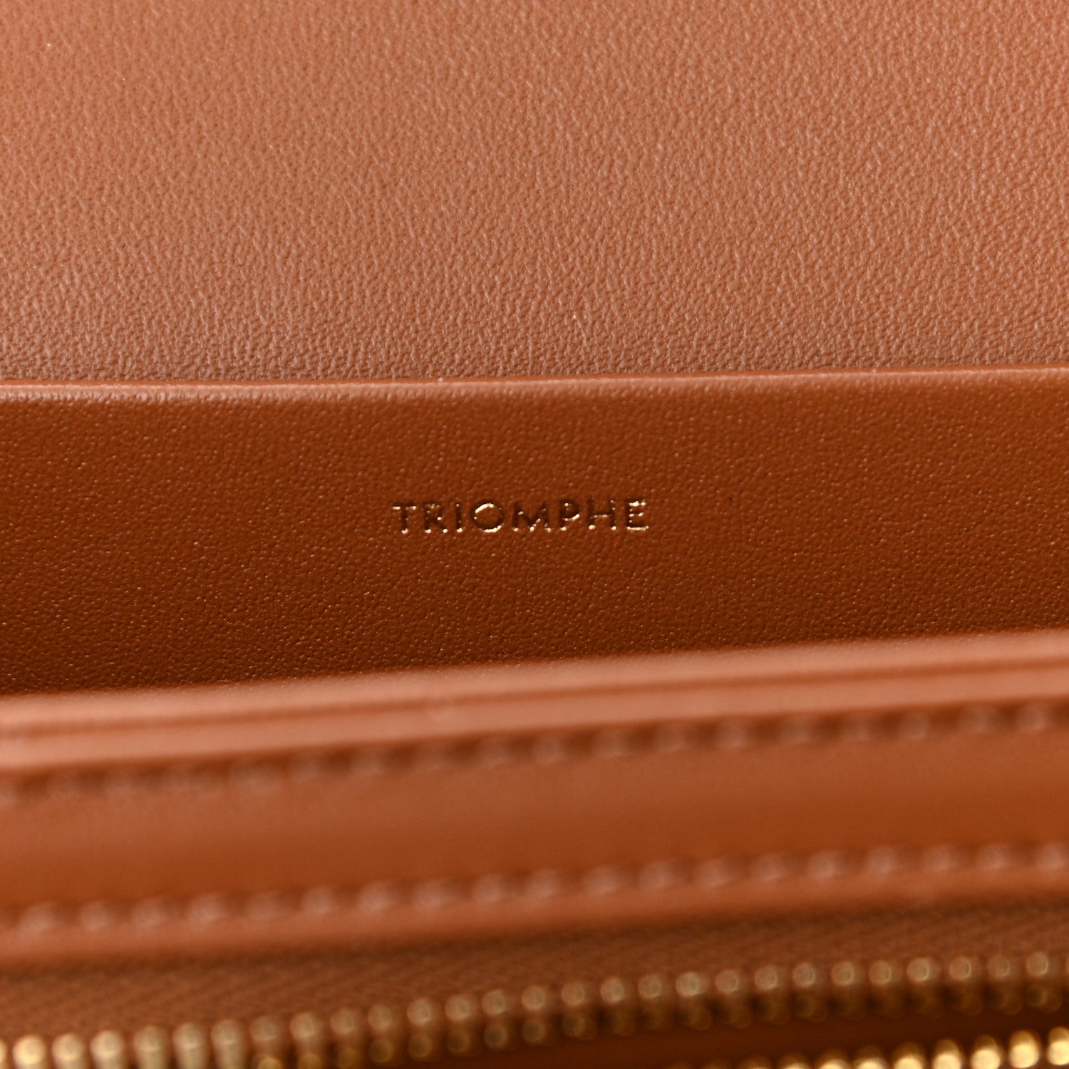 Celine Triomphe Canvas Calfskin Medium Triomphe Bag Tan 8 of 11