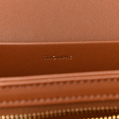 Celine Triomphe Canvas Calfskin Medium Triomphe Bag Tan 8 of 11