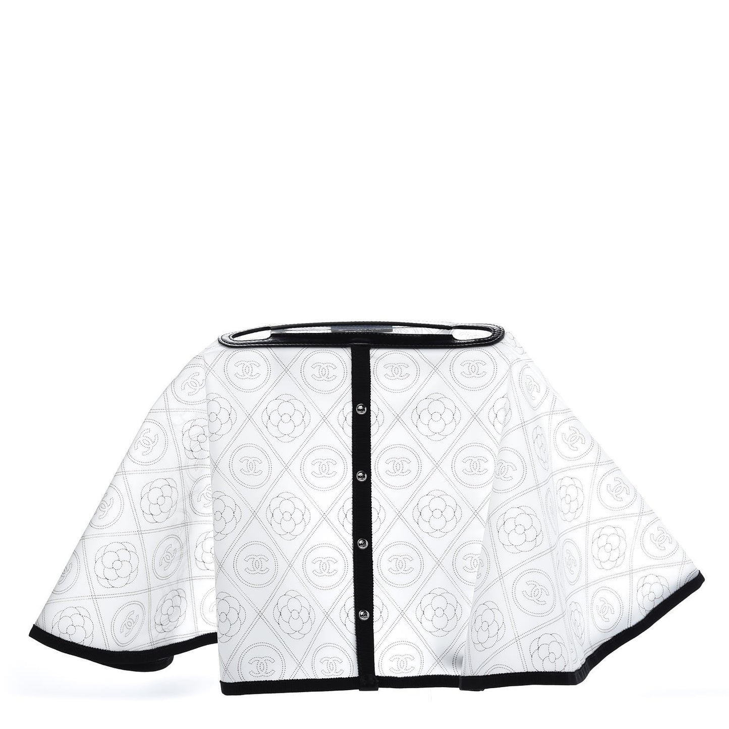 PVC Calfskin Coco Bag Raincoat White Black