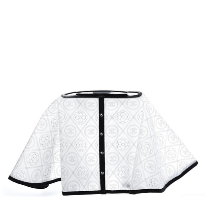 Chanel PVC Calfskin Coco Bag Raincoat White Black 1 of 8