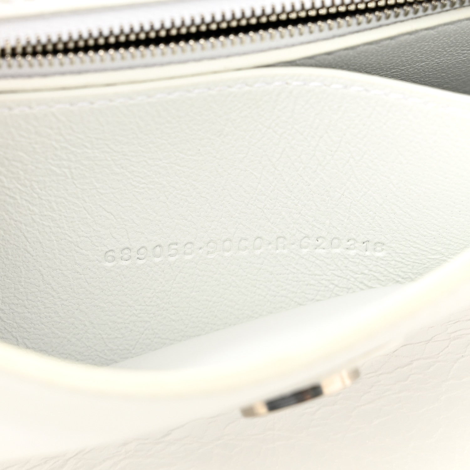 Balenciaga Calfskin S Downtown Chain Shoulder Bag White Black 7 of 10