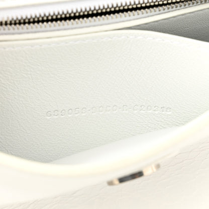 Balenciaga Calfskin S Downtown Chain Shoulder Bag White Black 7 of 10