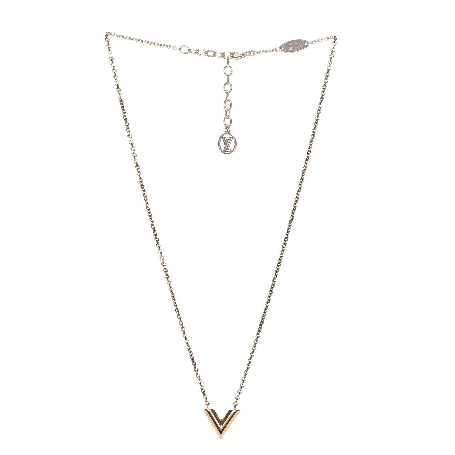 Louis Vuitton Essential V Necklace Gold 3 of 6