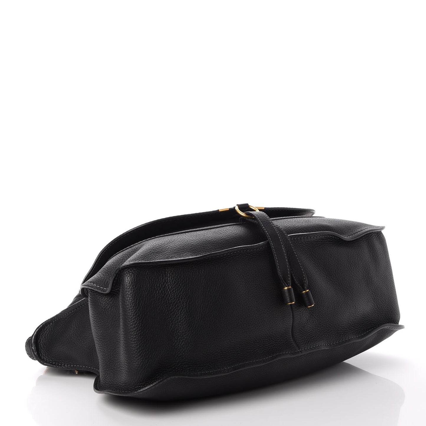 Calfskin Large Marcie Satchel Black