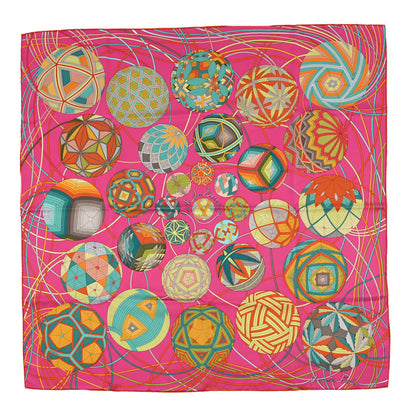 Hermes Silk L' Art Du Temari Scarf 90 1 of 3