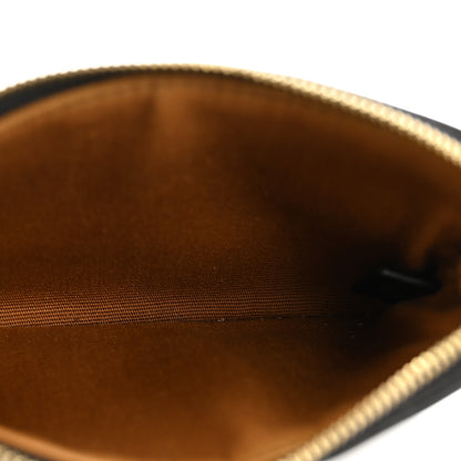 Celine Triomphe Canvas Coin and Card Pouch With Hook Black 5 of 7