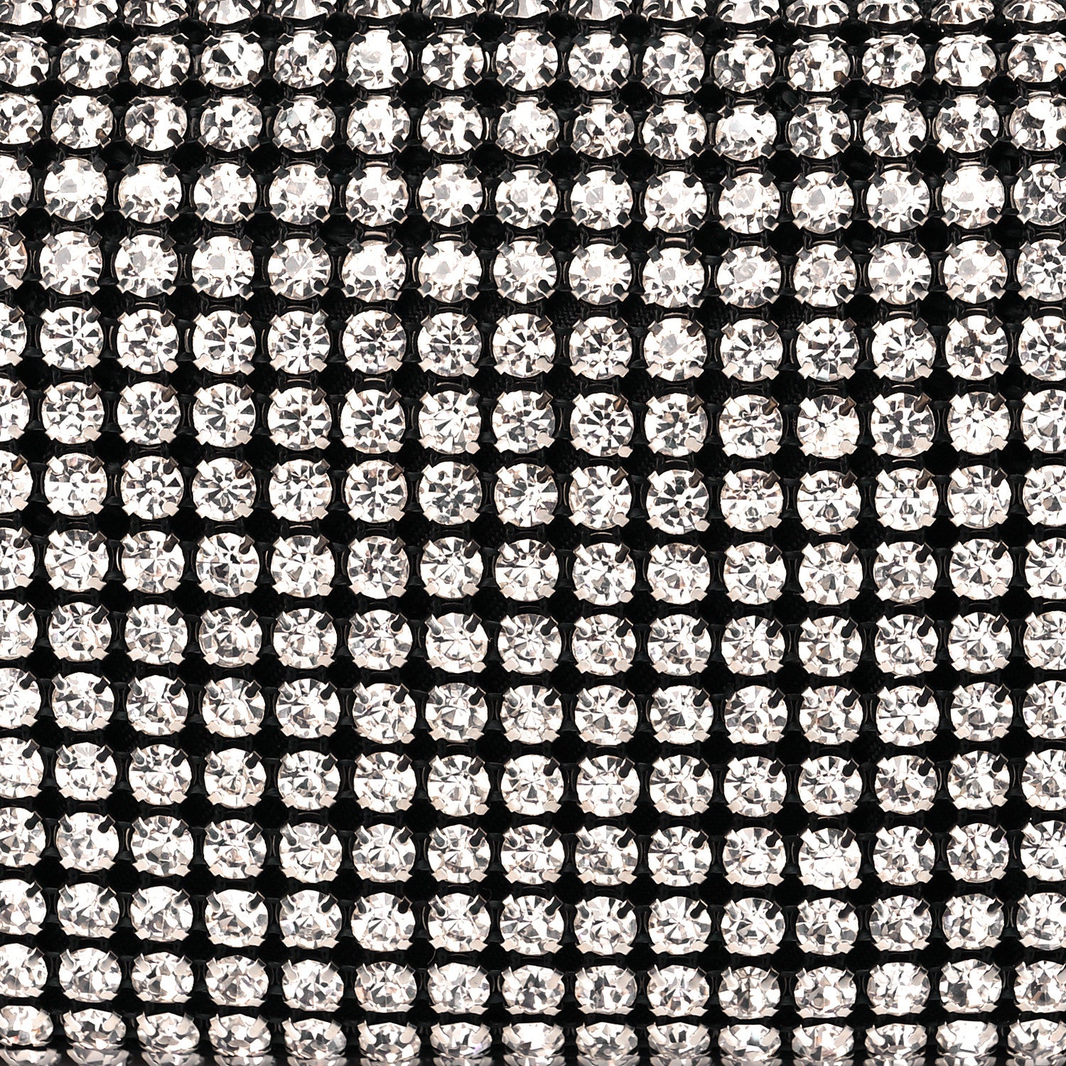 Alexander Wang Mesh Crystal Rhinestone Mini Heiress Pouch Black Silver 9 of 11