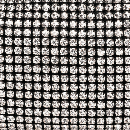 Alexander Wang Mesh Crystal Rhinestone Mini Heiress Pouch Black Silver 9 of 11