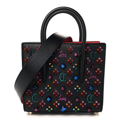 Christian Louboutin Calfskin Spikes Loubinthesky Mini Paloma Black Multicolor 1 of 9