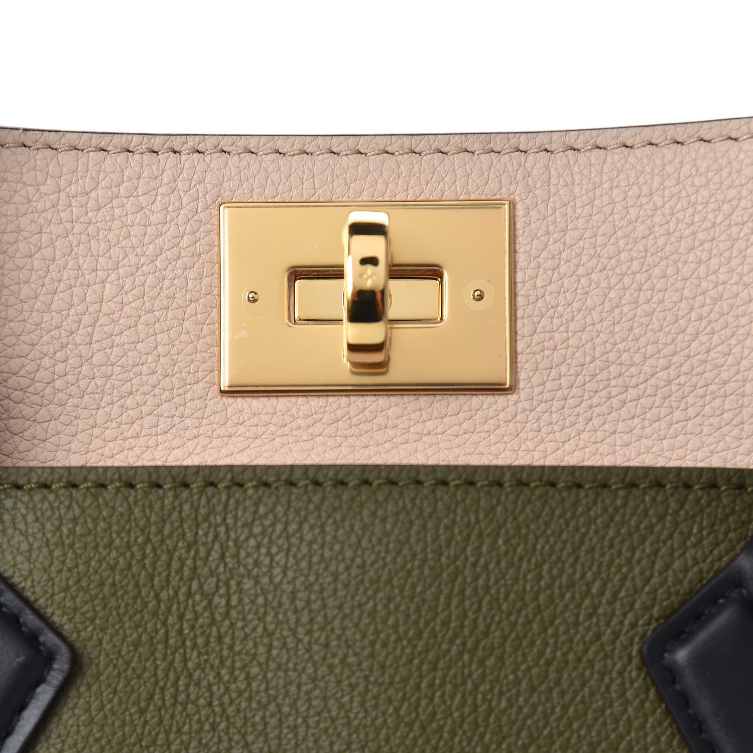 Louis Vuitton Calfskin Monogram On My Side MM Laurier Green Toffee Latte Beige 10 of 10