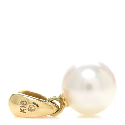 Mikimoto 18K Yellow Gold Akoya Pearl 7mm Pendant 3 of 3