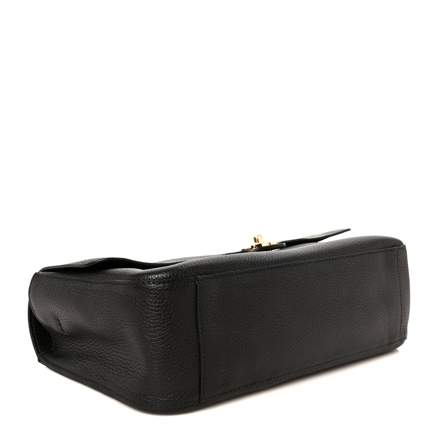 Grained Calfskin Small Souplissimo Maxi Flap Black
