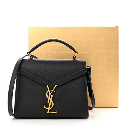 Saint Laurent Grain de Poudre Mini Classic Monogram Cassandra Top Handle Black 10 of 10
