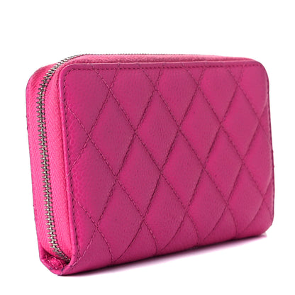 Chanel Caviar Quilted Small Zip Around Wallet Pink 3 of 9