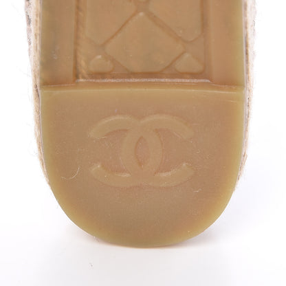 Chanel Fabric Camellia CC Espadrilles 38 Khaki 7 of 10