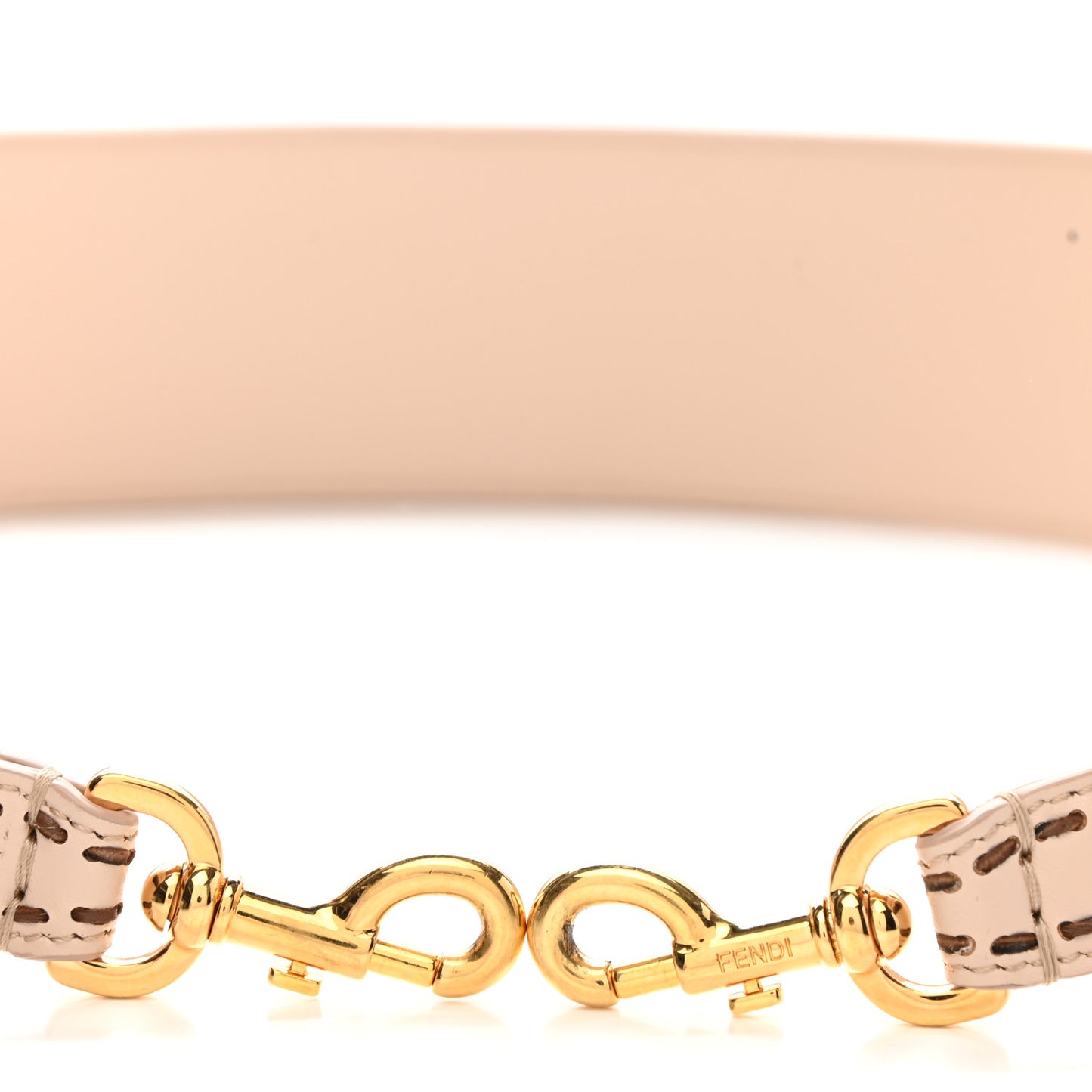 Shearling Nappa Vitello Liberty FF Strap You Light Rose