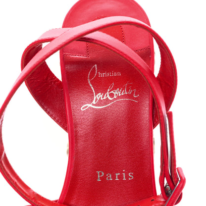 Christian Louboutin Goatskin Super Mariza 130 Espadrille Sandals 38 Ole Natural 7 of 8