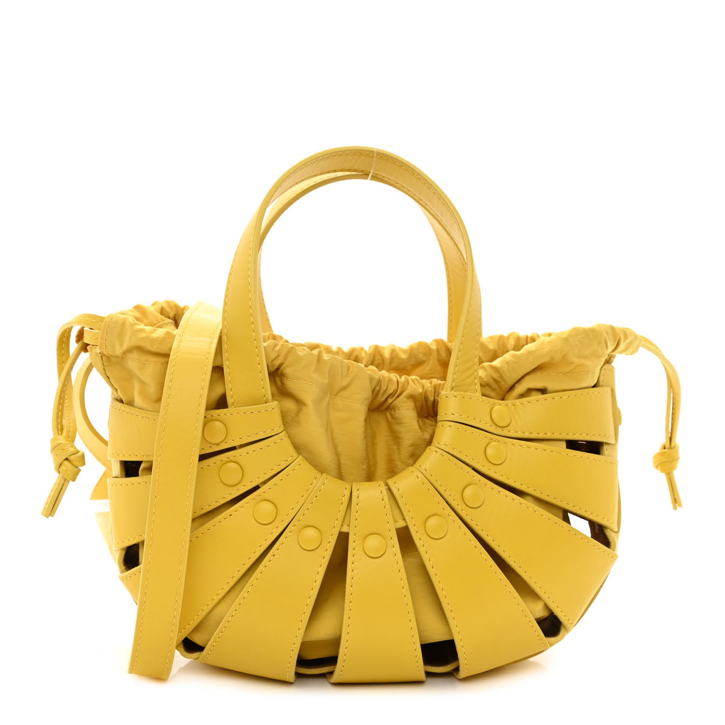 French Calfskin Small Shell Bag Yellow